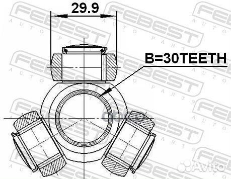 Трипоид ШРУСа renault logan 2416-MEG 2416-MEG F