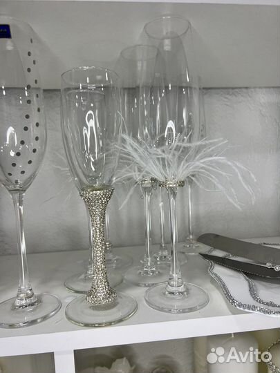 Бокал для шампанского бокалы свадебные фужеры