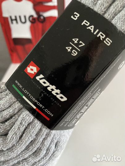 Lotto.Made in Portugal.комплект носков/спорт.47-49