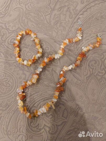 Янтарные бусы+браслет