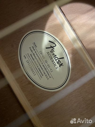 Акустическая гитара fender cd 60