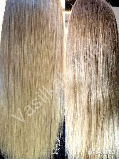 Кератиновое выпрямление волос