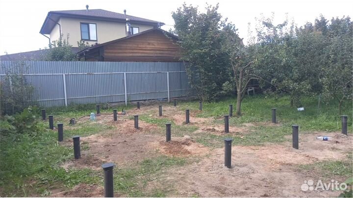 Винтовые сваи + монтаж