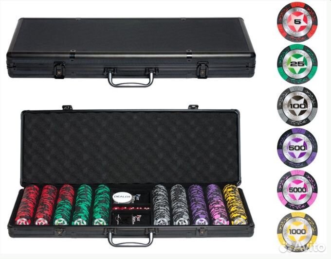 Набор для покера Black Stars 500 фишек