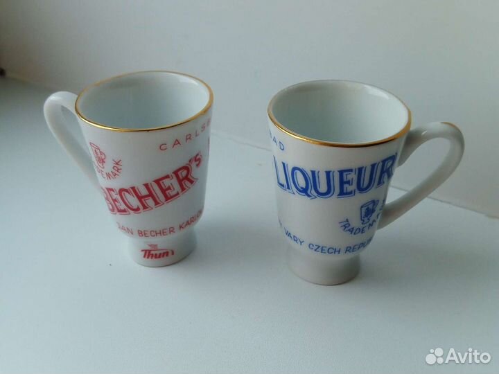 2 Кружки мини Becher's Liqueur Чехия Thun фарфор