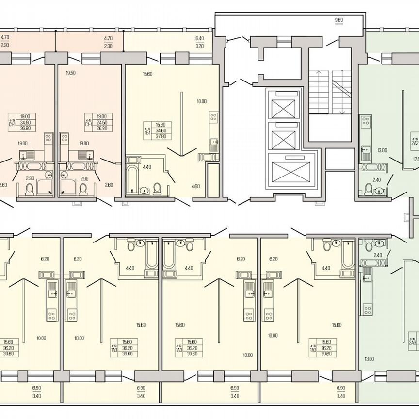 1-к. квартира, 37,8 м², 15/19 эт.