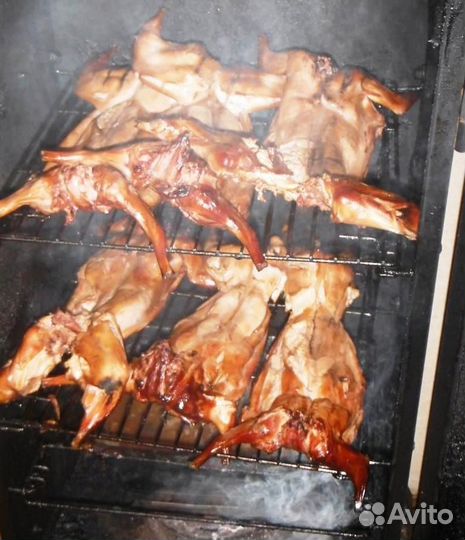 Мясо кролика горячего копчения