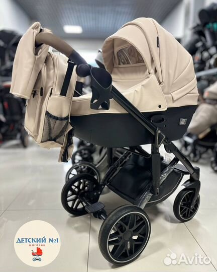 Коляска 2 в 1 в экокоже Luxmom F2