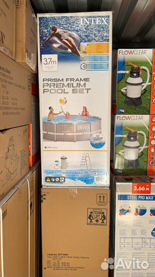 Каркасный бассейн intex 366х99 лестница и фильтр