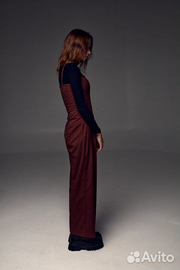 Коричневый комбинезон bershka