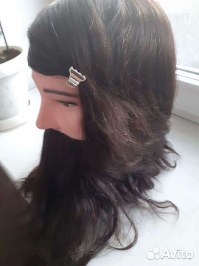 Голова манекен натуральные волосы