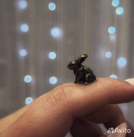 Фигурка Кролик бронзовый символ года сувенир Заяц