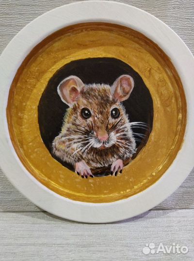 Интерьерная картина с животным, мышка