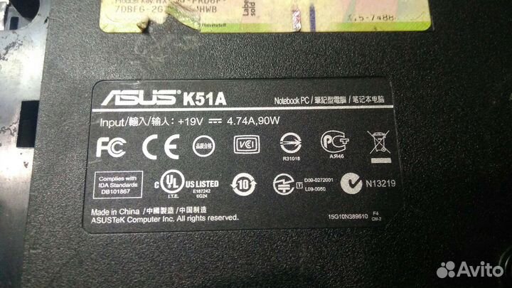 Asus k51a в разбор