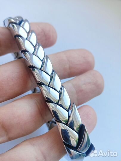 Браслет серебро мужской ювелирная сталь цепь