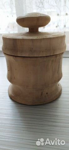 Горшок ручной работы из дерева