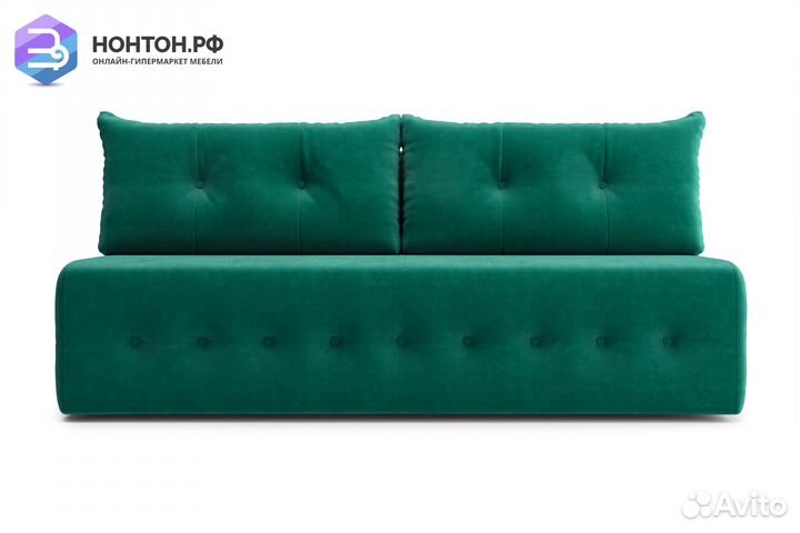 Диван еврокнижка Сити изумрудный