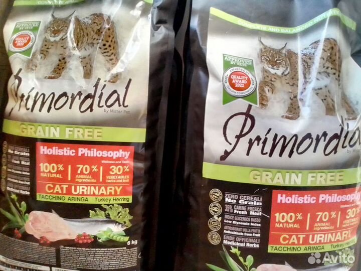 Корм для кошек Primordial Cat Urinary 6 кг