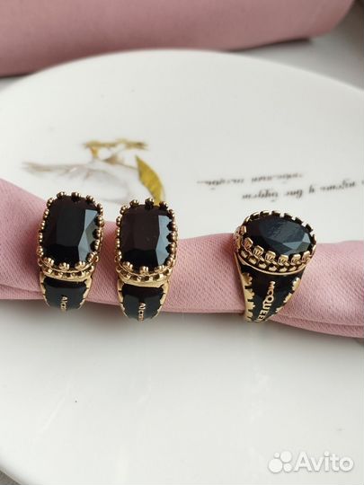Набор серьги и кольцо Alexander McQueen