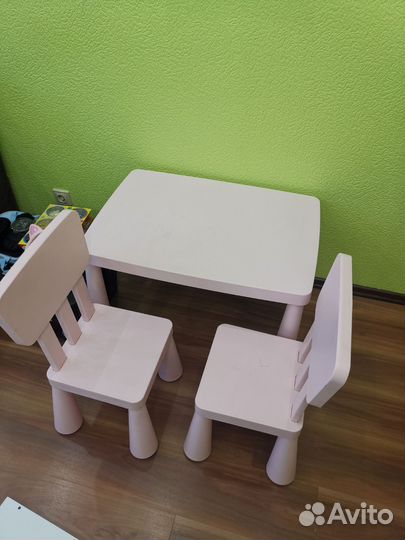 Детский столик и стульчик IKEA маммут