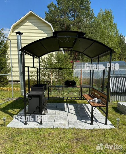 Мангал с крышей