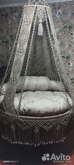 Подвесное кресло - гамак макраме