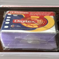 Конверты CD/DVD Digitex на 2 диска, 100 штук