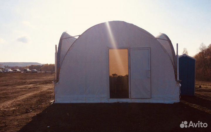 Арочный шатёр 10х10 м, зимний вариант, утеплённый