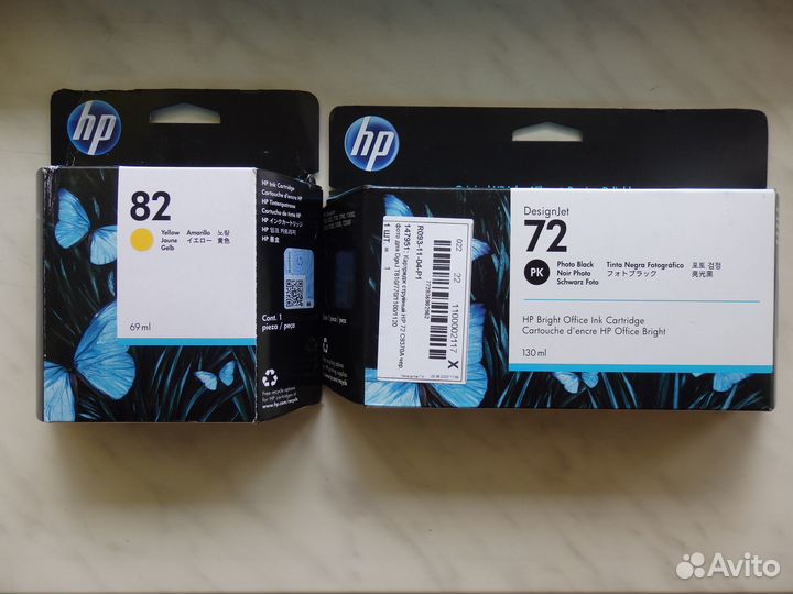 Оригинал До 01.2025 HP72 C9370A,C9374A,HP82 CH565A