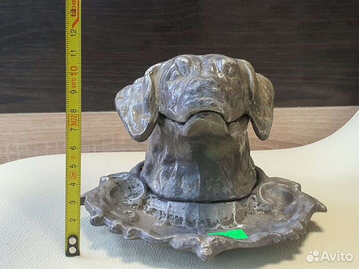 Чернильница-Шкатулка из металла. Собака