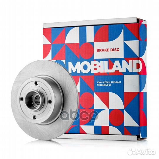 Диск тормозной задний с подшипником невентилиру