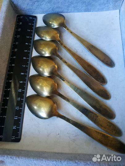 Ложки серебро СССР кофейные 875 пробы