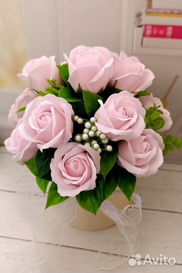 Букет из мыльных роз