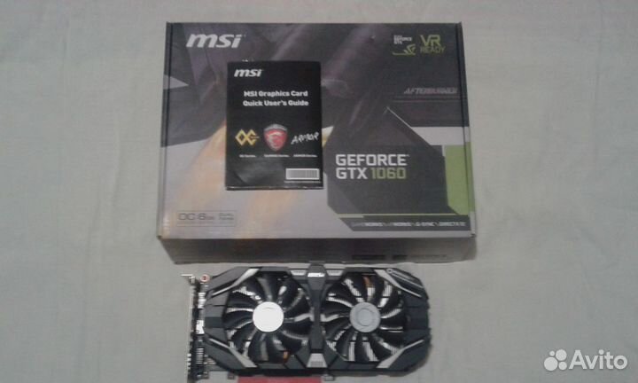 Видеокарта MSI geforce GTX 1060 6GB OC игровая