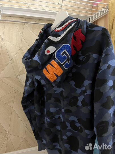 Зип худи bape shark