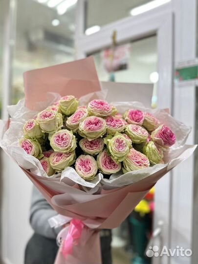 Розы кустовые:Пионовидные