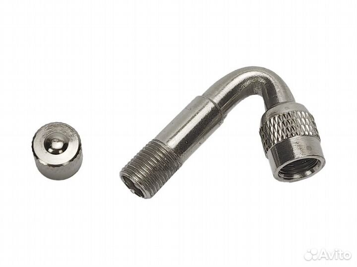 Удлинитель угловой для золотника 45гр, серебристый