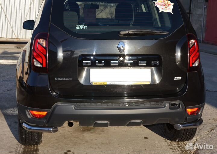 Renault Duster 2017 Защита заднего бампера