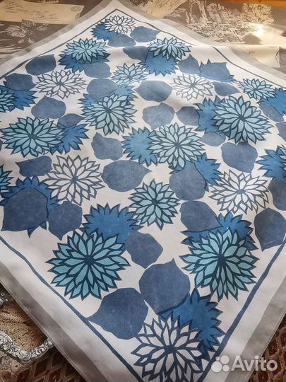 Винтажный натуральный шёлк платок