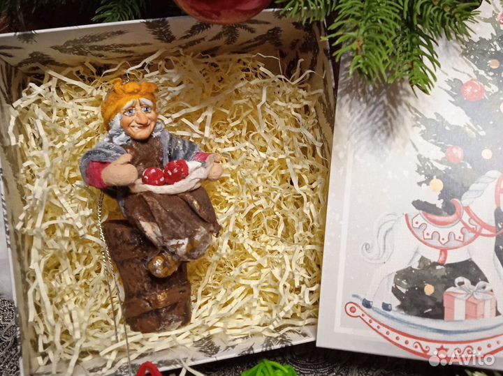 Ватная игрушка на ёлку 