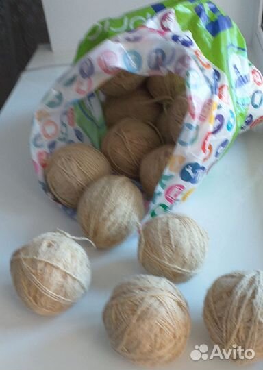 Шерсть овечья домашняя,прялась вручную