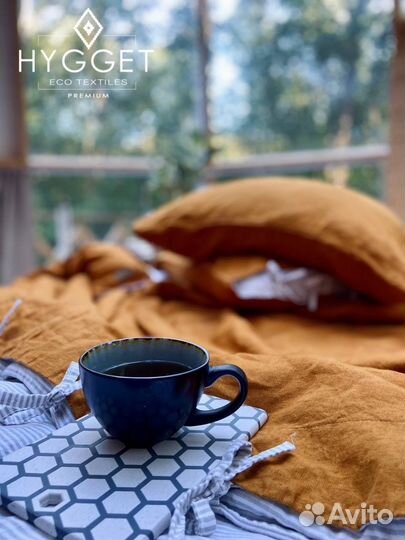 Комплект постельного белья astrid горчица евро