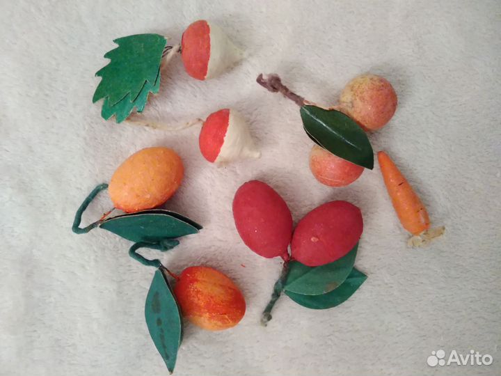 Ёлочные украшения из ваты СССР