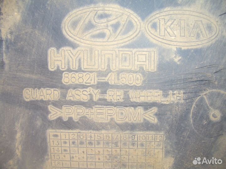 Подкрылок задний левый Хёндэ Солярис с14-17г