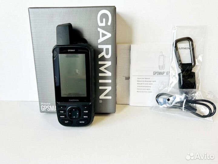 Навигатор Garmin gpsmap 67 новый, с картой России