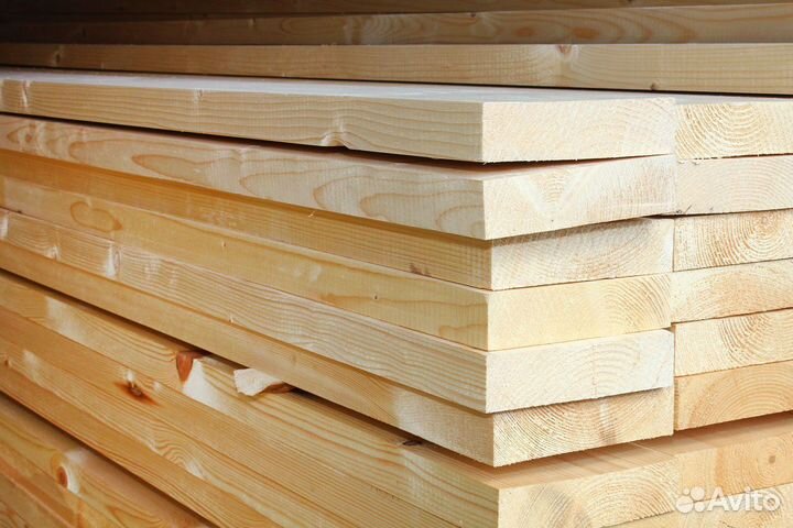 Строганная доска сосна, 45х95 мм, сорт ав