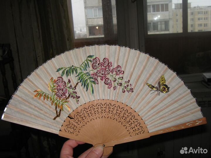 Антикварный японский веер
