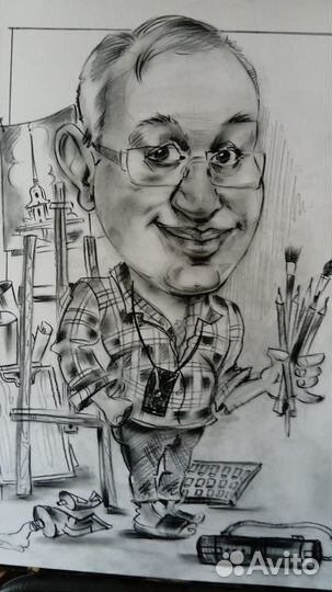 Художник. Шарж, портрет по фото на заказ