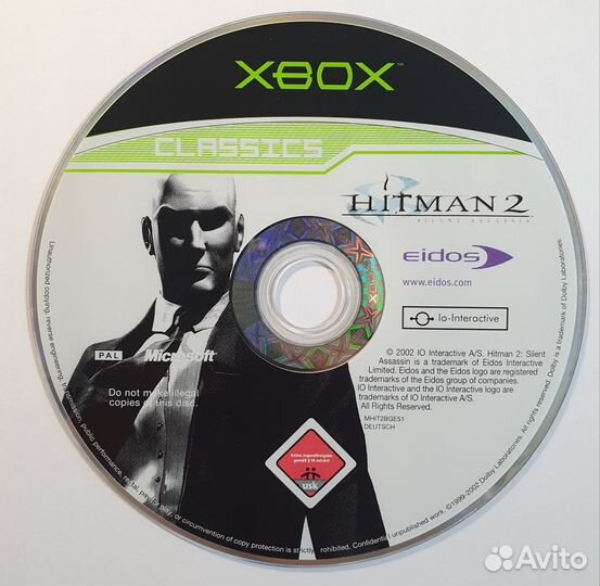 Xbox original Hitman 2 (Немец яз)