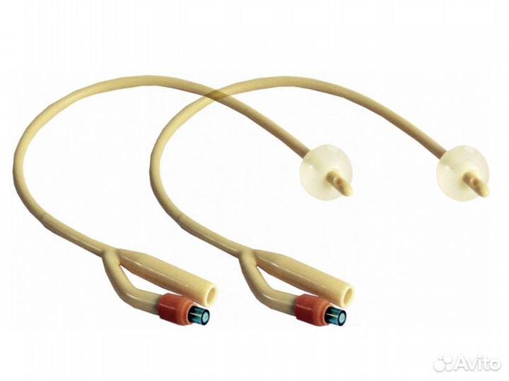 Катетер Фолея двухходовой 24CH, 40см, 30-50мл, 2шт